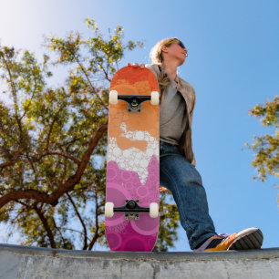 Abstrakte Lesbische Stolperflagge Skateboard