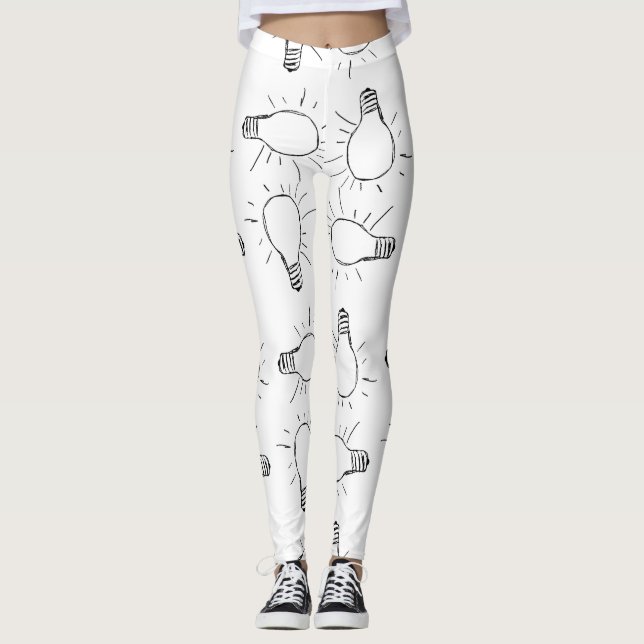 Abstrakte Leuchte zeichnend Muster Leggings (Vorderseite)