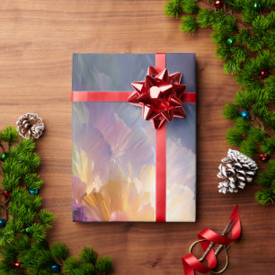 Abstrakte, leuchtende, pastellfarbene Blumenkompos Geschenkpapier