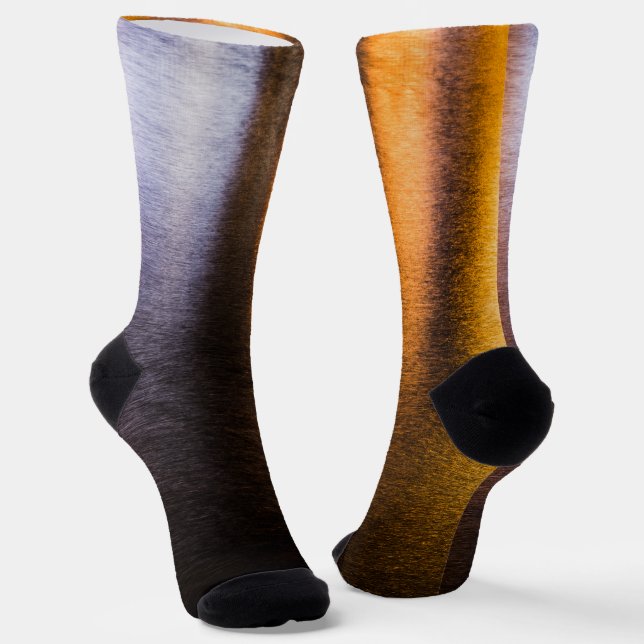 Abstrakte Lichter Meerglänzende Bronze-Reflexion Socken (Gewinkelt)