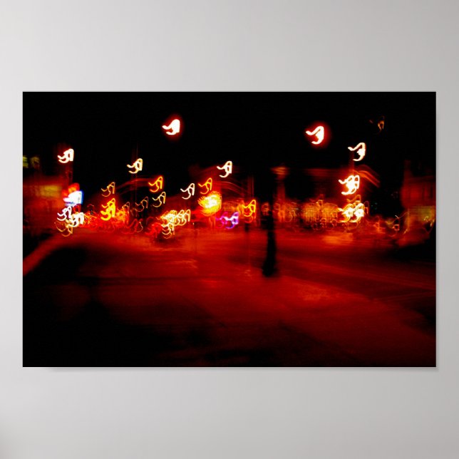 Abstrakte Lichtfarbe Ploosh Poster (Vorne)