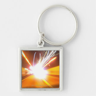 Abstrakte Lichtstrahlen und Effekte Schlüsselanhänger