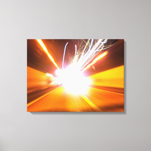 Abstrakte Lichtstrahlen und Wirkungen Leinwanddruck (Vorderseite)