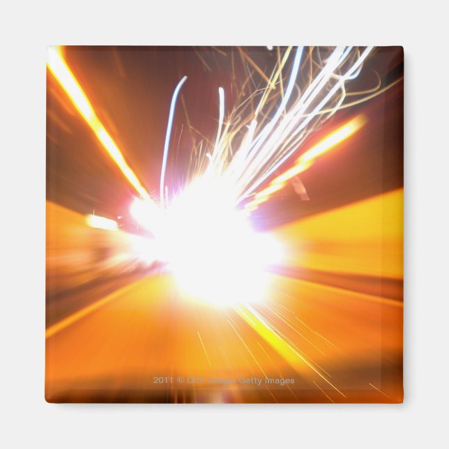 Abstrakte Lichtstrahlen und Wirkungen Magnet (Vorne)