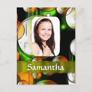 Abstrakte Lichtvorlage Postkarte