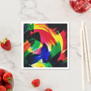 Abstrakte Lichtwellenleiter Kunstkunst Serviette