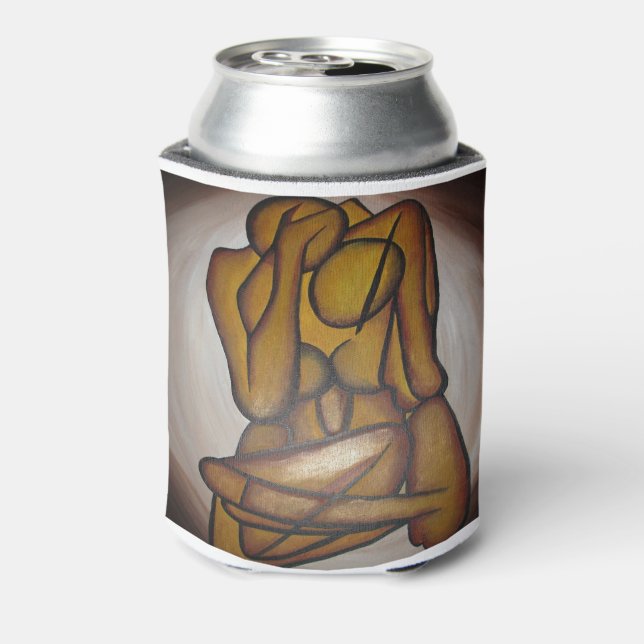 Abstrakte Liebhaber zeitgenössischer Kunst in Ocke Dosenkühler (Kanne Rückseite)