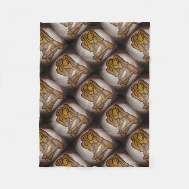 Abstrakte Liebhaber zeitgenössischer Kunst in Ocke Fleecedecke (Vorderseite)