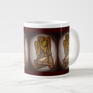 Abstrakte Liebhaber zeitgenössischer Kunst in Ocke Jumbo-Tasse