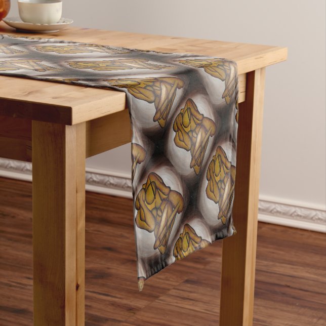 Abstrakte Liebhaber zeitgenössischer Kunst in Ocke Kurzer Tischläufer (Beispiel)