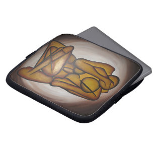 Abstrakte Liebhaber zeitgenössischer Kunst in Ocke Laptopschutzhülle