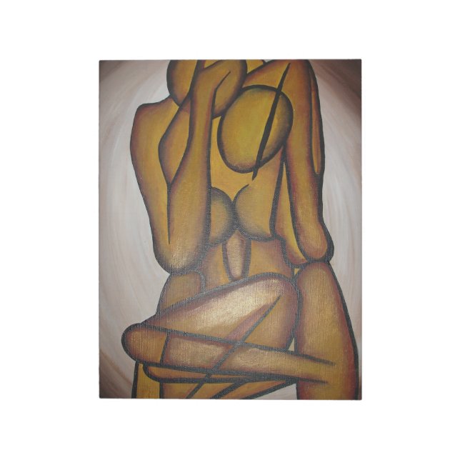 Abstrakte Liebhaber zeitgenössischer Kunst in Ocke Notizblock (Rotiert)