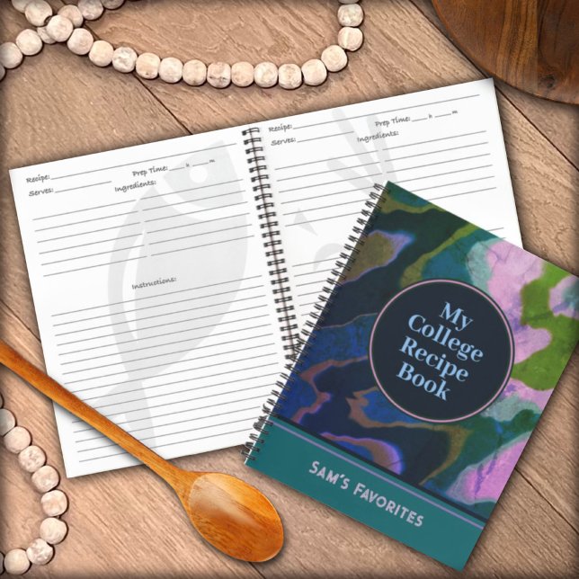 Abstrakte Lieblingsspeise Uni Modernes Grünes Reze Notizbuch (Von Creator hochgeladen)