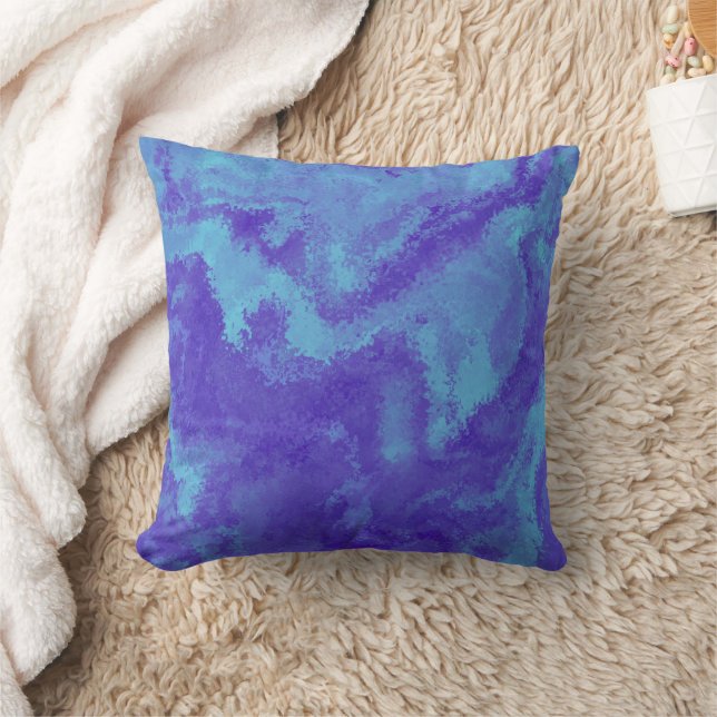 Abstrakte Lila Blaudiffusion Kissen (Decke)