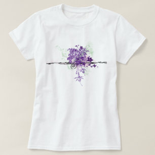 Abstrakte lila Blumen-Blumenblumenstrauß T-Shirt