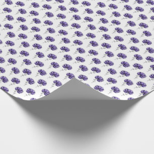 Abstrakte lila Blumen-Doodle-Kunst Geschenkpapier