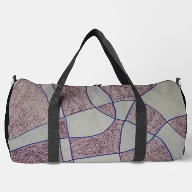 Abstrakte lila Druck-Cut-Näh-Tasche Duffle Bag (Vorderseite)