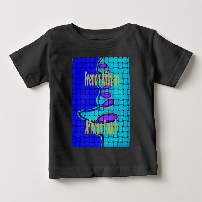 Abstrakte Lila Form des Blue African Woven Baby T-shirt (Vorderseite)