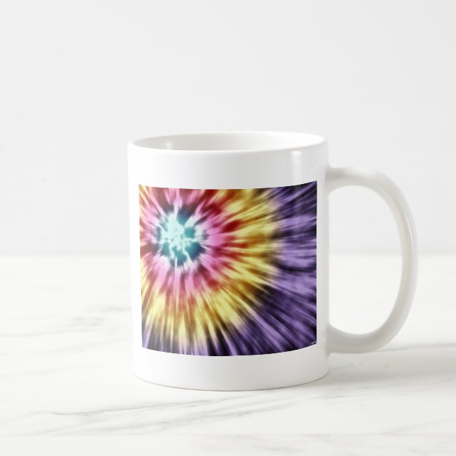 Abstrakte Lila Gefärbte Krawatte Tasse (Rechts)