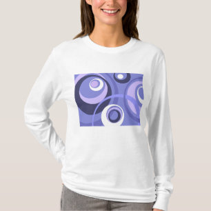 Abstrakte lila Kreise im geometrischen Stil der Mi T-Shirt