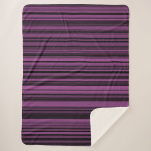 Abstrakte Lila Streifen Sherpadecke