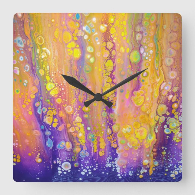 Abstrakte Lila Uhr (Vorderseite)