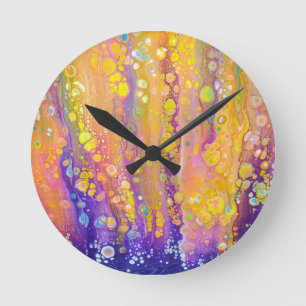 Abstrakte Lila Uhr