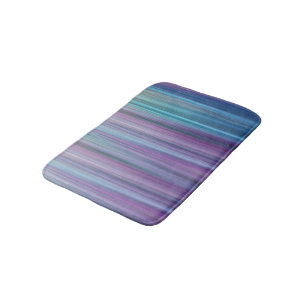 Abstrakte lila und aquamarine Steigung Stripes Badematte