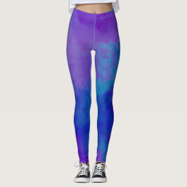 Abstrakte Lila und blaue Leggings