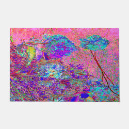 Abstrakte Lila und Blue Hydrangea mit Magenta Fußmatte