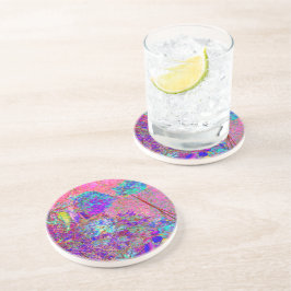 Abstrakte Lila und Blue Hydrangea mit Magenta Getränkeuntersetzer