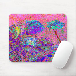 Abstrakte Lila und Blue Hydrangea mit Magenta Mousepad