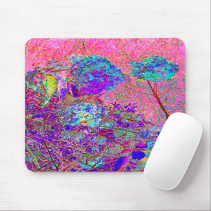 Abstrakte Lila und Blue Hydrangea mit Magenta Mousepad