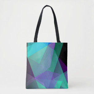 Abstrakte Lila und grüne Tasche
