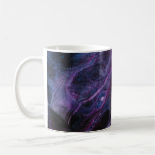 Abstrakte lila und rosa Malerei Kaffeetasse