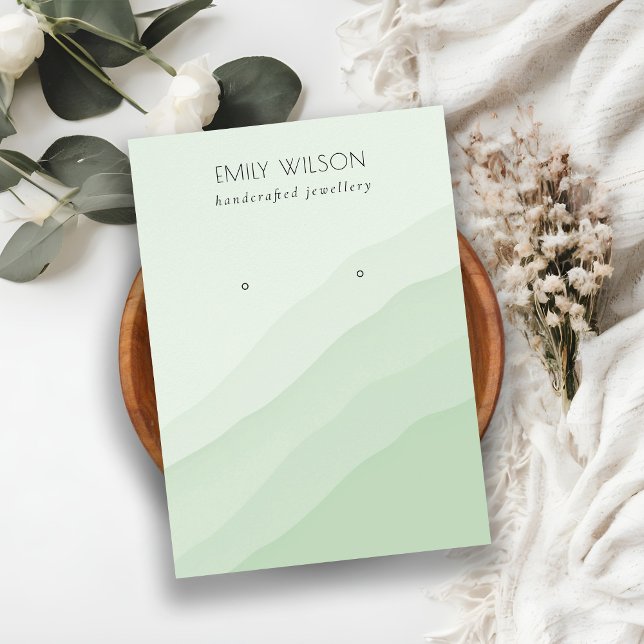 Abstrakte Lime Green Waves Stuhlvorratsanzeige Visitenkarte (Von Creator hochgeladen)