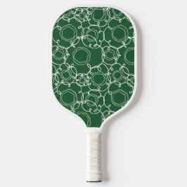 Abstrakte lineare Matrix (Dunkelgrün) Fine Art Pickleball Schläger