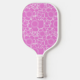 Abstrakte lineare Matrix (Sanftes Rosa) Fine Art Pickleball Schläger