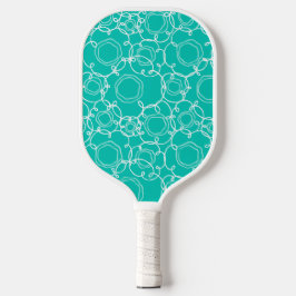 Abstrakte lineare Matrix (Türkis) Fine Art Pickleball Schläger