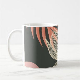 Abstrakte Linie Art Blume Design - Elegante Mi Kaffeetasse