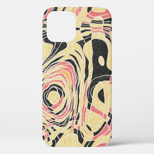 Abstrakte Linie Geo-Muster, topographisches Design Case-Mate iPhone Hülle (Rückseite)