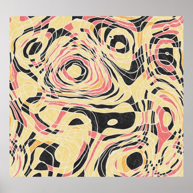Abstrakte Linie Geo-Muster, topographisches Design Poster (Vorne)