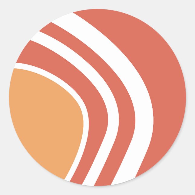 Abstrakte Linie Runder Aufkleber (Vorderseite)