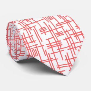 Abstrakte Linien 120923 - tropisches Rosa Krawatte