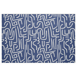 Abstrakte Linien 130318 - Weiß auf #1D336D Blau Stoff