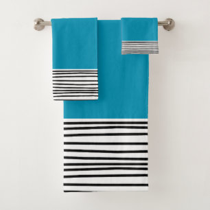 Abstrakte Linien Badhandtuch Set
