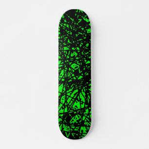 Abstrakte Linien - grün Skateboard