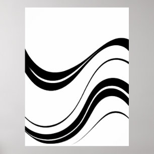 Abstrakte Linien Kunst   Modernes Minimalistisch Poster