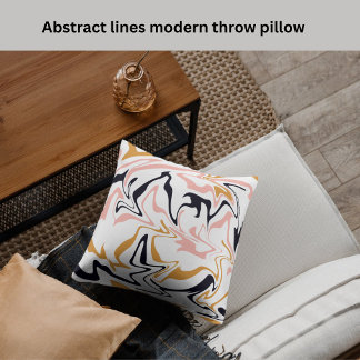 Abstrakte Linien, moderne Kissen