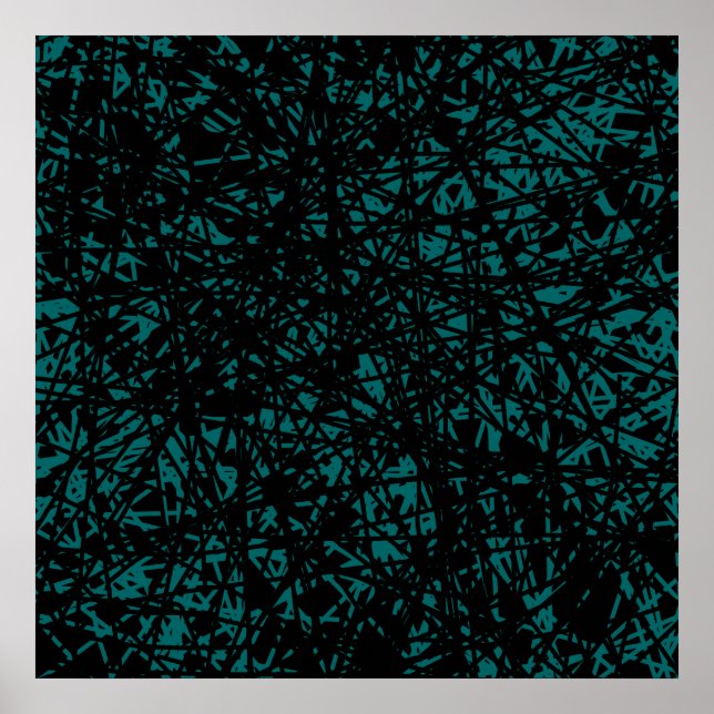 Abstrakte Linien - Moss Green Poster (Vorne)
